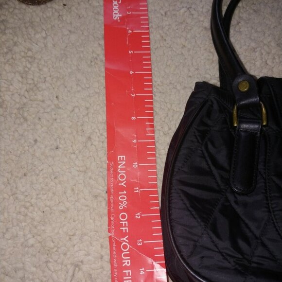 EUC Barbour Purse Bag Leather and Nylon Quilted Tonnes of Pockets - Picture 10 of 10